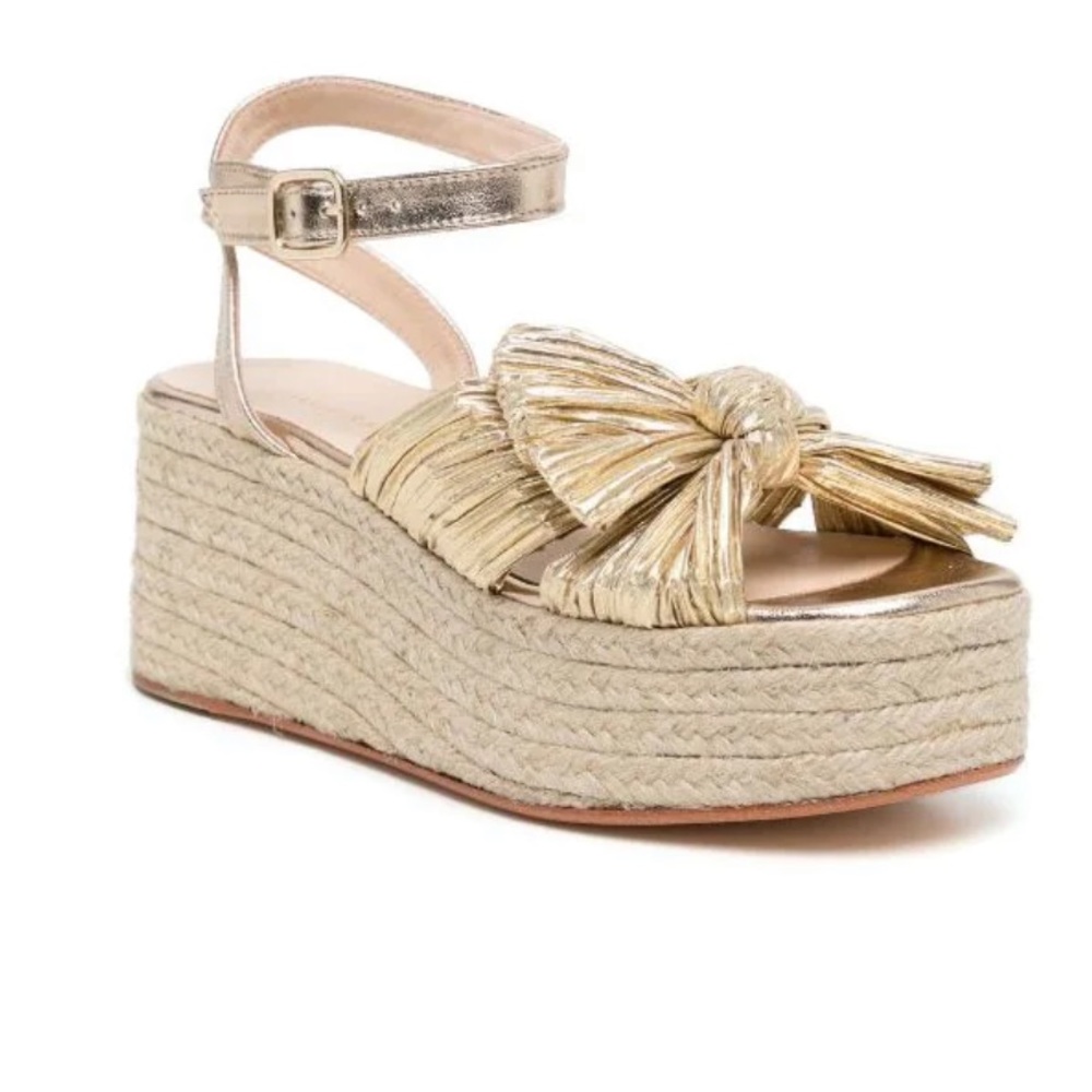 LOEFFLER RANDALL Posey Platform Espadrille Gold 11